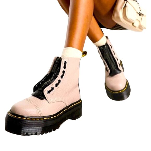 Dr.Martens Sinclair zip boots milled Nappa platform Y2k 90s sz 8